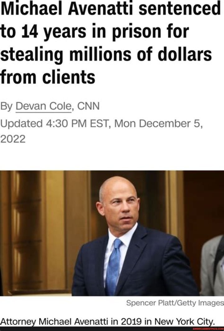 
Michael Avenatti Sentenced to 14 Years for Tax Fraud and Stealing Millions of Dollars from Clients 